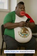 black_skin brimxico chair clothes comment fat flag:mexico holding_object holding_phone lips meta:ai_generated mexico mexicuck mexifail mexikike mexipoop mexishitskin mexitroon namefags nigger obese obsessed_brimstone phone red_lips satoko_houjou(namefag) soybooru tshirt variant:meximutt // 1024x1536 // 3.4MB