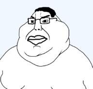 chud closed_mouth fat glasses gynaecomastia hair lips mutt series:muttverse subvariant:chudmutt template transparent_background variant:chudjak variant:meximutt // 888x849 // 13.1KB