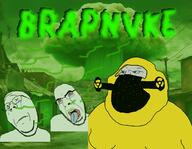background brap brapnuke brapnvke dead green hazmat_suit meta:tagme mushroom_cloud nuclear pointing smell subvariant:wholesome_soyjak text variant:cobson variant:gapejak variant:meximutt village // 1640x1276 // 1.6MB
