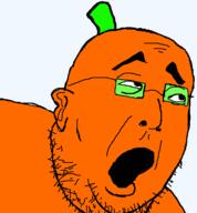 ear froot glasses green_glasses open_mouth orange_skin soyjak stem stubble variant:cadojak // 488x527 // 13.7KB