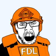 Fdl clothes gem glasses hat helmet open_mouth soldier stubble text transparent_background variant:feraljak // 2048x2048 // 353.2KB