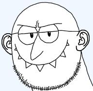 fangs glasses hotdiggedydemon looking_at_you smile stubble subvariant:strangedong variant:weirdpenis // 915x900 // 36.7KB