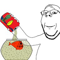 2soyjaks animal animal_abuse arm can cryfish crying dead fish fish_tank glasses hand holding_sproke meta:get smile soyjak sproke stretched_mouth stubble subvariant:wholesome_soyjak text variant:gapejak variant:soyak x_eyes // 1493x1237 // 104.5KB