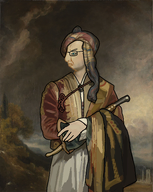 classical_art classical_art_parody closed_mouth glasses its_gemerald_rain lord_byron sword variant:chudjak white_skin // 450x565 // 386.9KB