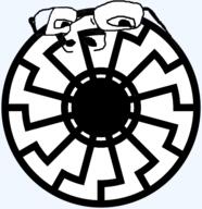 glasses nazism open_mouth sonnenrad soyjak variant:gapejak // 500x515 // 52.6KB