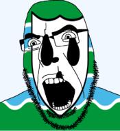 angry british england flag flag:worcestershire food fruit glasses hair looking_to_the_left open_mouth pear soyjak stubble teeth thick_eyebrows united_kingdom variant:cobson worcestershire // 721x789 // 82.0KB