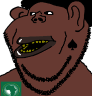 africa african_union afro black_skin brown_skin flag:african_union meta:tagme racism spade subvariant:impish_amerimutt variant:impish_soyak_ears yellow_teeth // 598x628 // 37.4KB