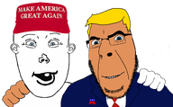 a10_eyes aryan blond blue_eyes donald_trump gop maga maga_hat no_more_brother_wars orange_skin republican republican_party variant:cobson variant:vlodson // 1920x1187 // 603.5KB