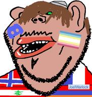 amerimutt armenia black_sclera brown_skin discord ear france goatee green_eyes islam joel_(user) lebanon map_(pedophile) mustache norway open_mouth pedophile soyjak stubble subvariant:impish_amerimutt variant:impish_soyak_ears // 596x628 // 41.9KB
