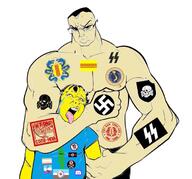 2soyjaks anti_furry arm asia asian asian_man bowtie buff choke_hold clothes discord dragon eyes fascism flag:minor_attracted_person flag:south_vietnam flag:zoophile_pride headlock major_cloog map map_(pedophile) nazism pedophile schutzstaffel south_vietnam strangling subvariant:chudjak_front totenkopf trend:slopjak variant:bernd variant:chudjak vietnam vietnam_war vietnamese zoophile 😭 // 673x626 // 60.4KB