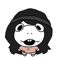 beanie buck_teeth clothes dark_hair deltarune dress glasses hair long_hair noelle_holiday open_mouth soy soyjak soylent teeth variant:soytan variant:uglyfuckingthing video_game // 1000x1000 // 22.8KB