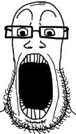 excited glasses looking_at_you open_mouth soyjak stubble teeth template variant:peanutjak variant:unknown // 492x863 // 7.7KB