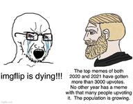 2020 2021 bloodshot_eyes crying glasses imgflip.com nordic_chad open_mouth soyjak stubble text upvote variant:soyak // 637x500 // 204.8KB