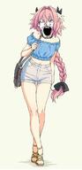 anime astolfo fate_grand_order full_body glasses hair open_mouth pink_hair soyjak stubble tranny variant:markiplier_soyjak // 580x1200 // 453.9KB
