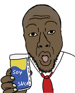 5_o_clock_shadow artist:toniylijani brown_skin holding_object left_4_dead_(series) looking_at_you louis_(left_4_dead) necktie nigger open_mouth pills soy soyjak stubble text valve variant:blakjak white_shirt yellow_sclera // 375x465 // 9.6KB