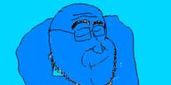 blue_skin calm closed_eyes closed_mouth glasses oekaki smile soyjak stubble variant:smugjak // 500x250 // 15.9KB