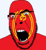 angry flag flag:niigata glasses hair japan looking_to_the_left niigata open_mouth soyjak stubble teeth thick_eyebrows todofuken transparent_background variant:cobson // 721x789 // 29.8KB