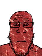 closed_mouth glasses meat neutral soyjak stubble subvariant:neutralplier variant:markiplier_soyjak // 600x800 // 419.0KB