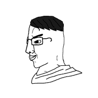closed_mouth clothes glasses hair jawline side_profile smile smug soyjak template transparent_background variant:chudjak white_skin // 1000x1000 // 41.7KB