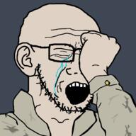 beige blue_background camo camouflage crying glasses soldier variant:soyak // 500x500 // 64.1KB