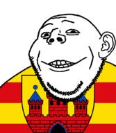 closed_mouth flag flag:oldenburg glasses grin holy_roman_empire looking_at_you smile soyjak stubble subvariant:gapealien variant:gapejak // 722x832 // 102.6KB