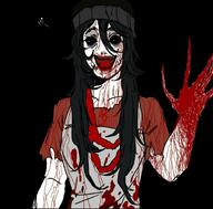 black_eye blood clothes hair hat horror soylent_(cacao) variant:soytan white_skin // 1410x1388 // 339.9KB