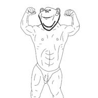 arm buff closed_mouth ear erection hand penis smile soyjak stubble variant:impish_soyak_ears // 1280x1280 // 197.4KB