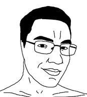 glasses hair looking_at_you smile smug subvariant:crypto_chud transparent_background variant:chudjak // 900x1000 // 17.7KB