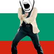 animated bulgaria country dance flag flag:bulgaria full_body gangnam_style glasses irl open_mouth push_pin soyjak sticky stubble variant:cobson // 300x460 // 252.6KB