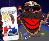 ack aryan autism autism_speaks award bait bald blackface bloodshot_eyes blue_eyes blue_glasses blue_shirt brown_skin brown_troonjak cap chud_(boorufag) chud_(soybooru) closed_mouth clothes clown clown_nose crying discord distorted doll_(user) eyelashes flag flag:nazi_germany flag:transgender_pride_flag froot furry gangnam_style germany giggly_goon_clown glasses goonclown green_glasses hair hat heart hitler_mustache holding_object i_love i_trans_heart jake jakparty_soy jartycuck medal meta:pornographic_content multiple_soyjaks mustache nate nate_(soyjak_party) nate_higgers natejak nazi_germany nikocado_avocado onion open_mouth orange_skin painted_nails phone purple_hair purple_skin puzzle red_shirt rent_free rope slopjak soviet_army_uniform soybooru soyjak spam spammer stubble subvariant:chudjak_front subvariant:jartycuck subvariant:muscular_chud swastika tongue tranny variant:bernd variant:chudjak variant:cobson variant:feraljak variant:kuzjak variant:soyak yaoi yellow_hair yellow_teeth // 921x763 // 623.2KB