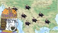 adidas angry balkans bloodshot_eyes byzantine clothes crown crying europe glasses greece hat history map open_mouth slavic soyjak stubble variant:soyak // 1144x646 // 1.8MB
