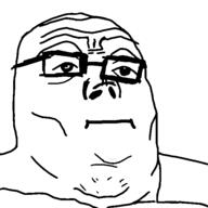 closed_mouth glasses neutral template variant:tony_soprano_soyjak // 600x600 // 10.5KB