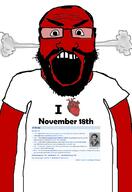 angry auto_generated balding beard clothes glasses head_steam i_heart looking_at_you november november_18 open_mouth red_skin series:on_this_day soyjak subvariant:science_lover text tshirt variant:markiplier_soyjak white_background wikipedia // 1440x2096 // 608.8KB