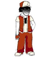 cap clothes creepypasta fingerless_glove friday_night_funkin' full_body glove hat jacket ominous pokemon pokemon_lost_silver red red_(pokemon) shoe smile smirk smug soyjak variant:soyak video_game // 2426x3012 // 509.1KB