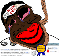 award black_skin bloodshot_eyes blue_eyes crying ear glasses hair hanging heart logo nas:award noose open_mouth rope soyjak_party stubble subvariant:jartycuck subvariant:mexiaryan subvariant:patrick swarthy transparent_background trend:slopjak variant:chudjak variant:meximutt variant:soyak white_skin wikipe-tan wikipedia wikipediacuck yellow_hair // 1050x996 // 203.6KB