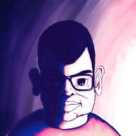 cave character chud clark_(impractical_incels) closed_mouth clothes ear glasses hair impractical_incels lips pink_shirt tftbos tshirt variant:brandon // 3000x3000 // 3.0MB