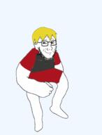 animated arm blond closed_mouth clothes dance ext=gif full_body leg nate selfish_little_fuck shorts smug subvariant:soyak_(smug) that_one_fucking_picture_of_nate_being_a_smug_little_bastard variant:soyak // 536x706 // 587.7KB