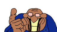 bald big_nose brown_skin euromutt europe european_union flag:european_union forehead_lines glasses hand morshu pointing spamton stubble teeth teeth_showing variant:soyjak_neo yellow_teeth // 686x386 // 8.0KB