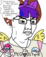 backpack clothes ear eyebrows glasses lips looking_to_the_right neck nose nostril pinkie_pie plush thought_bubble variant:chudjak white_background wing // 2000x2500 // 227.2KB