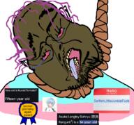 anime award brown_troonjak deformed hello_my_name_is_(sticker) nigger rope selfishlittlejunkiefuck(pedophile) slopjak tranny variant:bernd // 768x719 // 281.5KB