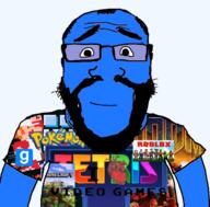 doom_(game) games garrys_mod gmod minecraft pokemon roblox science_lover subvariant:science_lover super_mario tetris variant:markiplier_soyjak video_game // 1600x1578 // 1.5MB