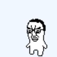 animated arm closed_mouth full_body glasses hair leg nazi_salute nazism pixel_art salute sieg_heil soyjak text tiny variant:chudjak // 70x70 // 4.9KB
