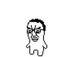 animated arm closed_mouth full_body glasses hair leg nazi_salute nazism pixel_art salute sieg_heil soyjak text tiny variant:chudjak // 70x70 // 4.9KB