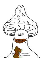 arm coprophagia corn eating food hand holding_object holding_poop mushroom poop shroomjak smile soyjak stinky variant:impish_soyak_ears // 534x723 // 44.6KB
