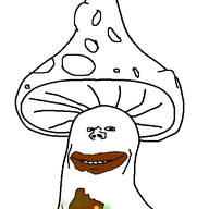 arm coprophagia corn eating food hand holding_object holding_poop mushroom poop shroomjak smile soyjak stinky variant:impish_soyak_ears // 534x723 // 44.6KB