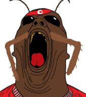 antenna clothes cockroach country flag flag:turkiye headband open_borders_for_turkey(nameroach) open_mouth soyjak tongue turkiye turkroach variant:phillip yellow_teeth // 884x1000 // 571.3KB