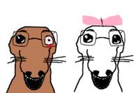 2soyjaks animal bloodshot_eyes bowtie creepypasta dog glasses meta:tagme open_mouth poochie_and_pansy soyjak variant:dogjak whisker youtube // 1166x806 // 29.5KB