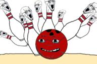 bowling bowling_ball bowling_pin crying glasses open_mouth soyjak stretched_mouth stubble variant:roundjak variant:soyak // 1220x814 // 366.4KB