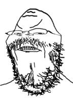 angry distorted glasses soyjak stubble variant:gapejak // 600x800 // 228.4KB