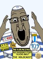 award badge brown_skin clothes flag:israel flag:minor_attracted_person flag:pedophilia_pride_flag hat holocaust jewish_nose judaism jude kike kippah nose pedophile shekel sign star_of_david tallit text variant:ppp warning_may_randomly_start_talking_about // 999x1366 // 138.6KB